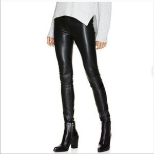 Wilfred Free Faux Leather Leggings - low/mid rise - medium